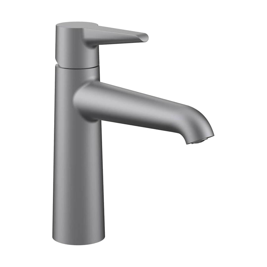 Laufen PURE – Μπαταρία Νιπτήρα – προεξοχή 140 mm, χωρίς βαλβίδα – PVD inox look (HF901704423000)