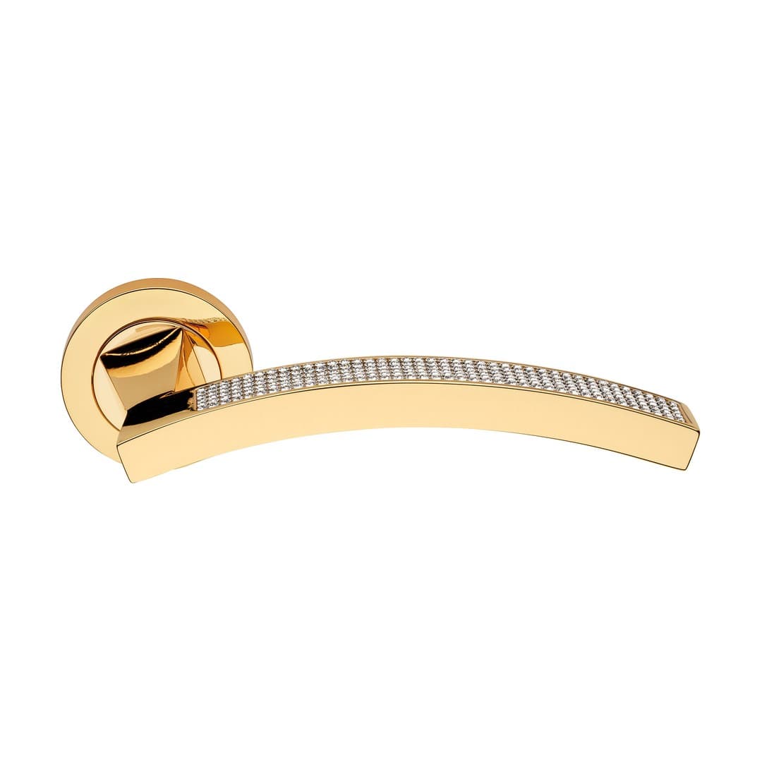 Linea Calì Profilo Mesh – Πόμολο Πόρτας Ροζέτα – Door handle on rose art.102 – Gold plated (1041 RB 102 OZ)