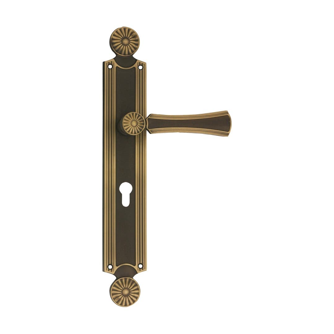Linea Calì Daisy – Πόμολο Πόρτας Πλάκα – Door handle on plate art.1070 – Matt bronze (1070 PL BM)