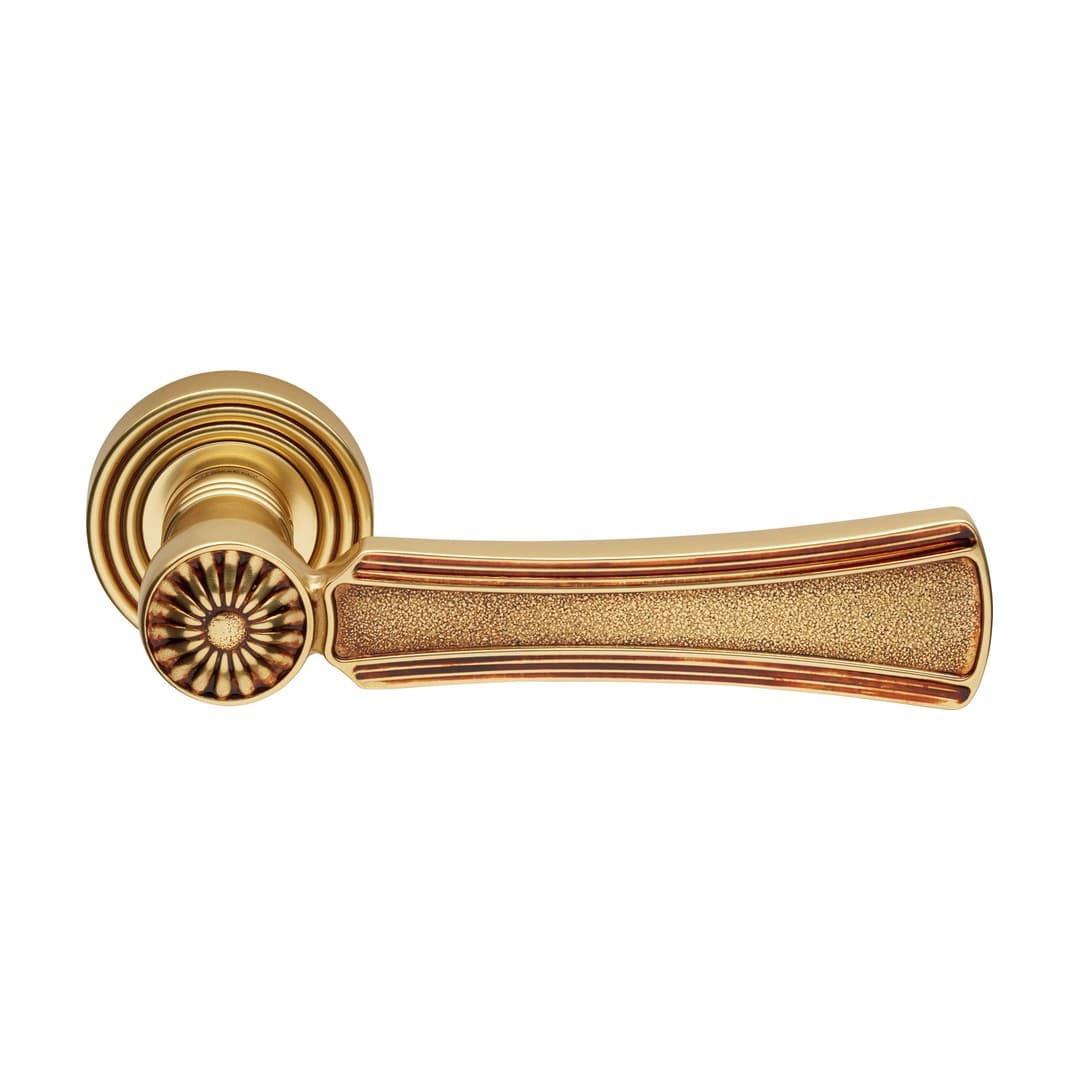 Linea Calì Daisy – Πόμολο Πόρτας Ροζέτα – Door handle on rose art.112 – French gold (1070 RB 112 OF)