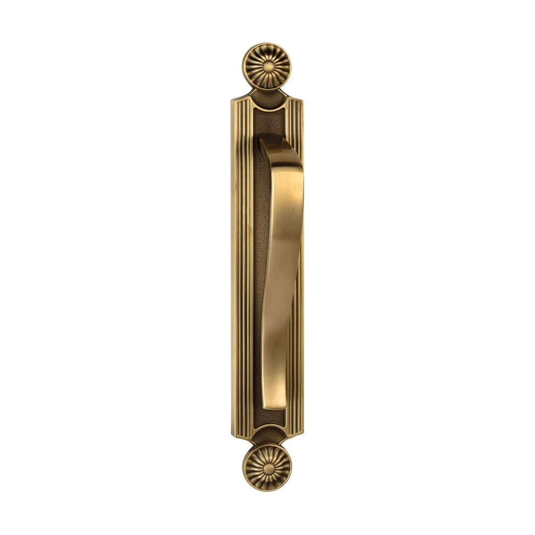 Linea Calì Daisy – Λαβή Εξώπορτας – Pull handle on plate art.1070 – Satin bronzed brass (1071 SL OB)