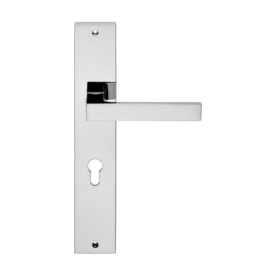 Linea Calì Zen – Πόμολο Πόρτας Πλάκα – Door handle on plate art.1104 – Polished chrome (1153 PL CR)