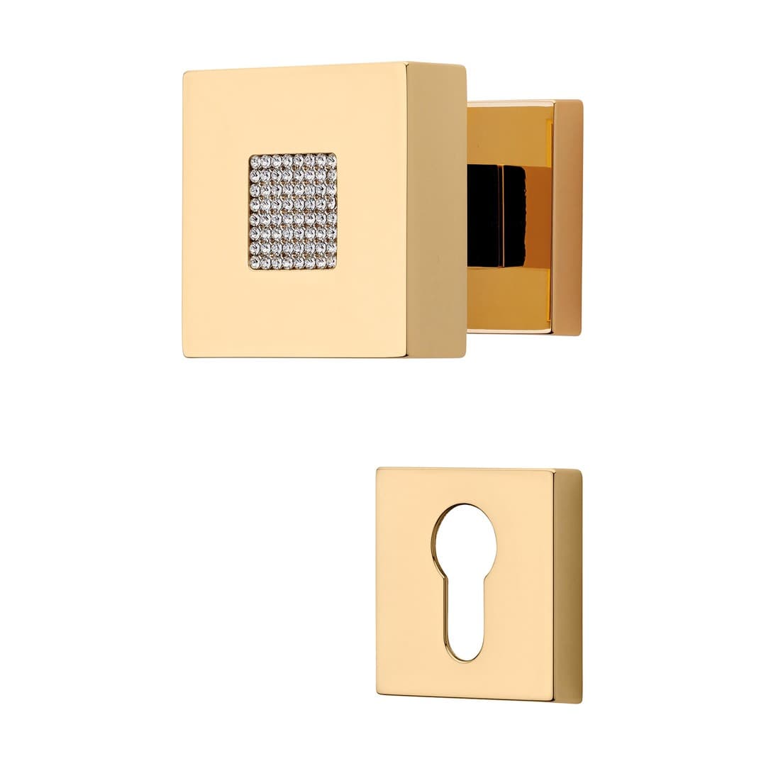Linea Calì Zen Mesh – Πόμολο Πόρτας Ροζέτα – Gold plated (1157 PG 019 OZ)