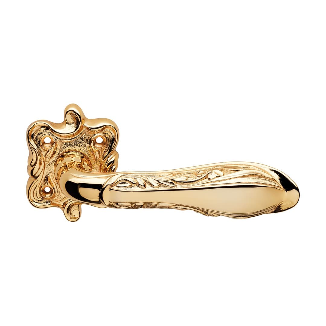 Linea Calì Liberty – Πόμολο Πόρτας Ροζέτα – Door handle on rose art.091 – Gold plated (1160 RB 091 OZ)