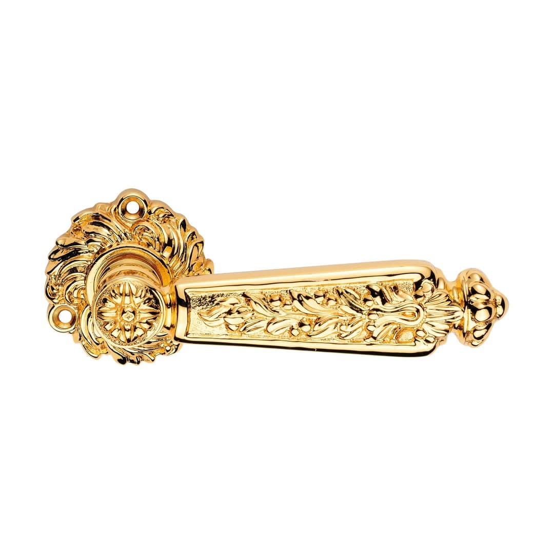 Linea Calì Epoca – Πόμολο Πόρτας Ροζέτα – Door handle on rose art.078 – Gold plated (1210 RB 078 OZ)
