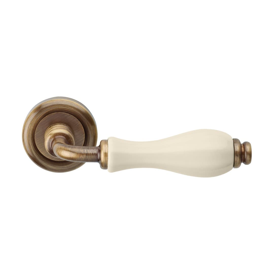 Linea Calì Erica – Πόμολο Πόρτας Ροζέτα – Door handle on roses art.103 – Bronzed brass (1296 RB 103 OG)