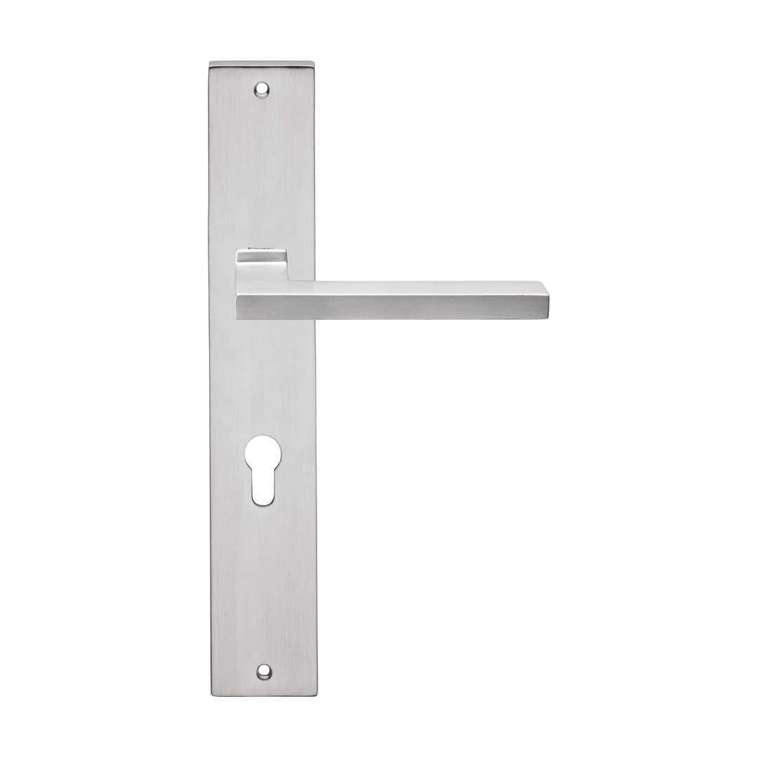 Linea Calì Sintesi – Πόμολο Πόρτας Πλάκα – Door handle on plate art.1104 – Satin chrome (1300 PL CS)