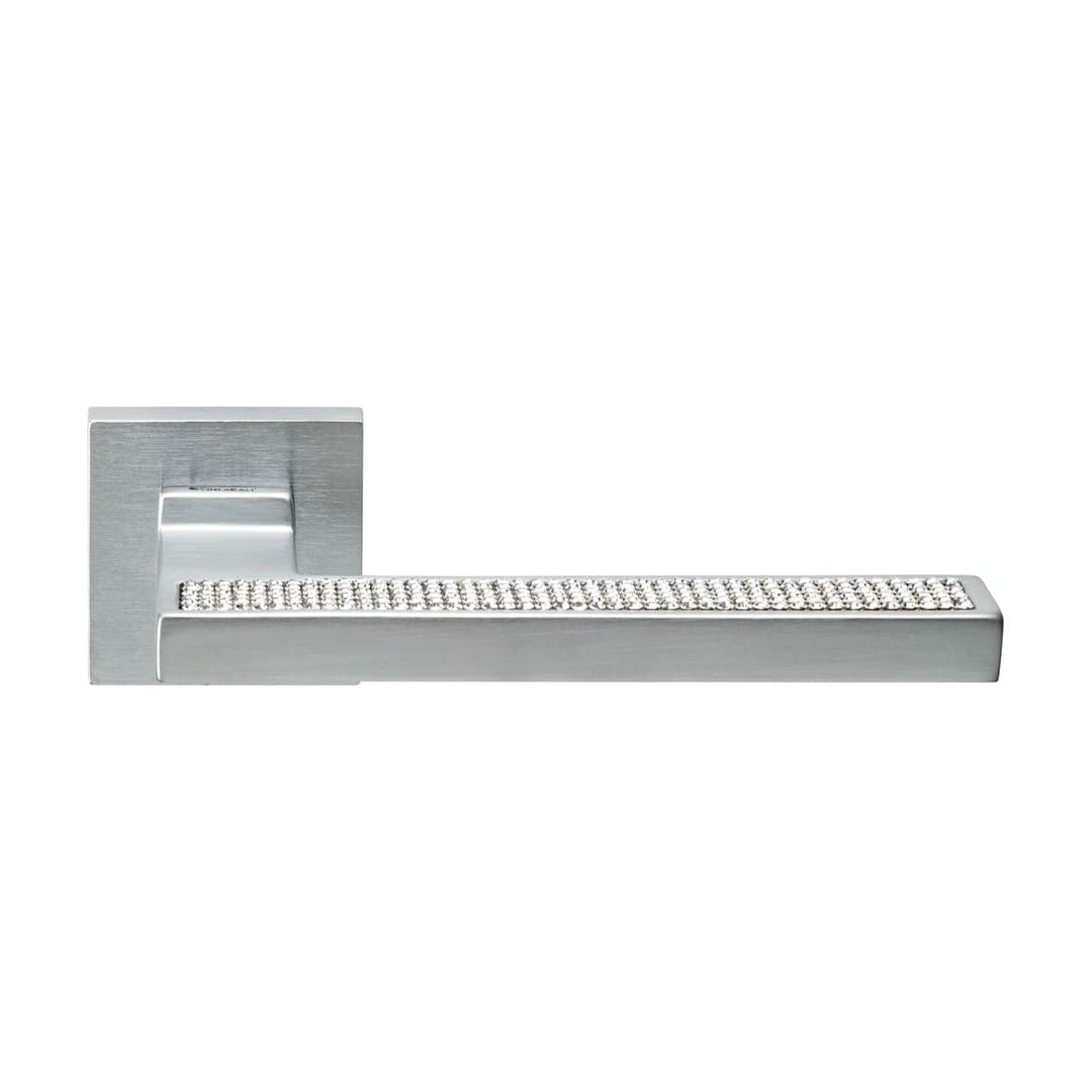 Linea Calì Sintesi Mesh – Πόμολο Πόρτας Ροζέτα – Door handle on rose art.019 – Satin chrome (1301 RB 019 CS)