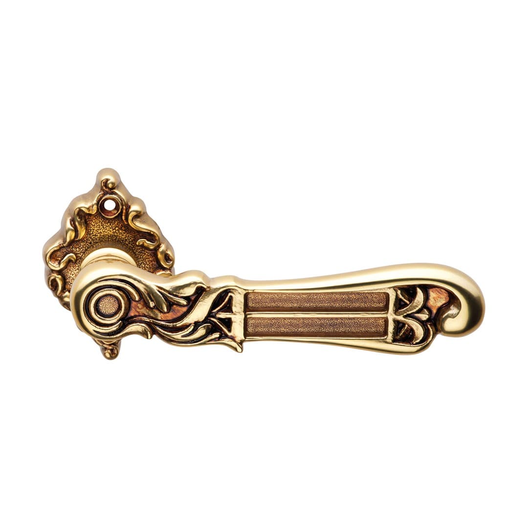 Linea Calì Tiffany – Πόμολο Πόρτας Ροζέτα – Door handle on rose art.018 – French gold (1308 RB 018 OF)