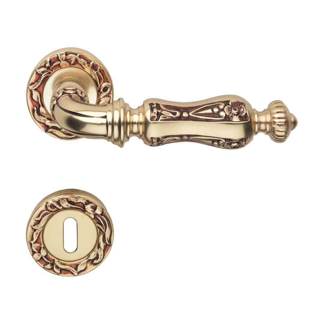Linea Calì Soleil – Πόμολο Πόρτας Ροζέτα – Door handle on rose art.113 – French gold (1325 RB 113 OF)