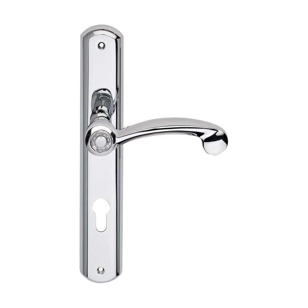 Linea Calì Cosmic – Πόμολο Πόρτας Πλάκα – Door handle on plate art.750 – Polished chrome (1335 PL CR)