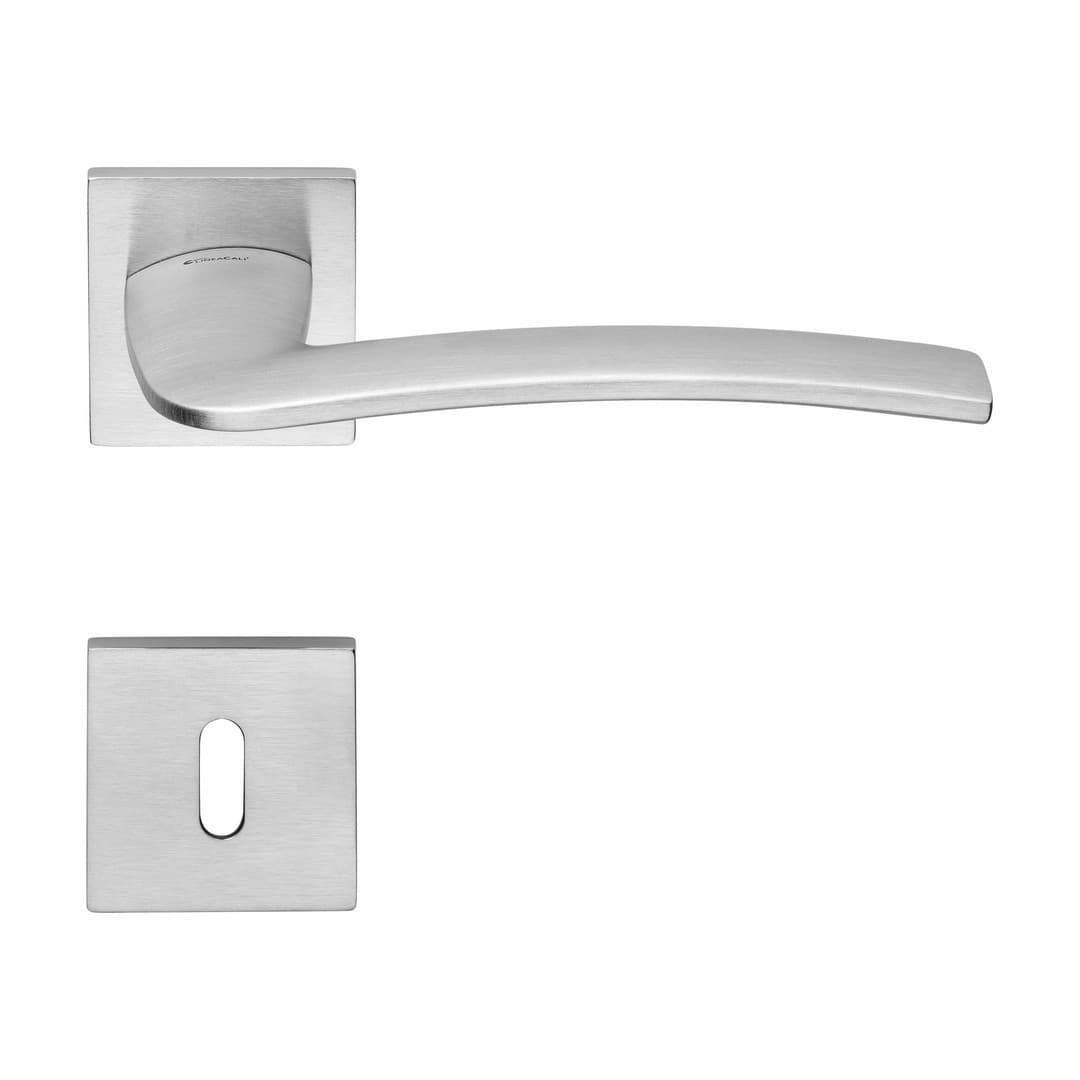 Linea Calì Ala – Πόμολο Πόρτας Ροζέτα – Door handle on reduced rose art.024 – Satin chrome (1385 RB 024 CS)