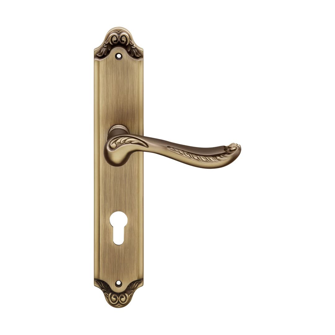 Linea Calì Lady – Πόμολο Πόρτας Πλάκα – Door handle on plate art.1390 – Matt shaded bronze (1390 PL BO)
