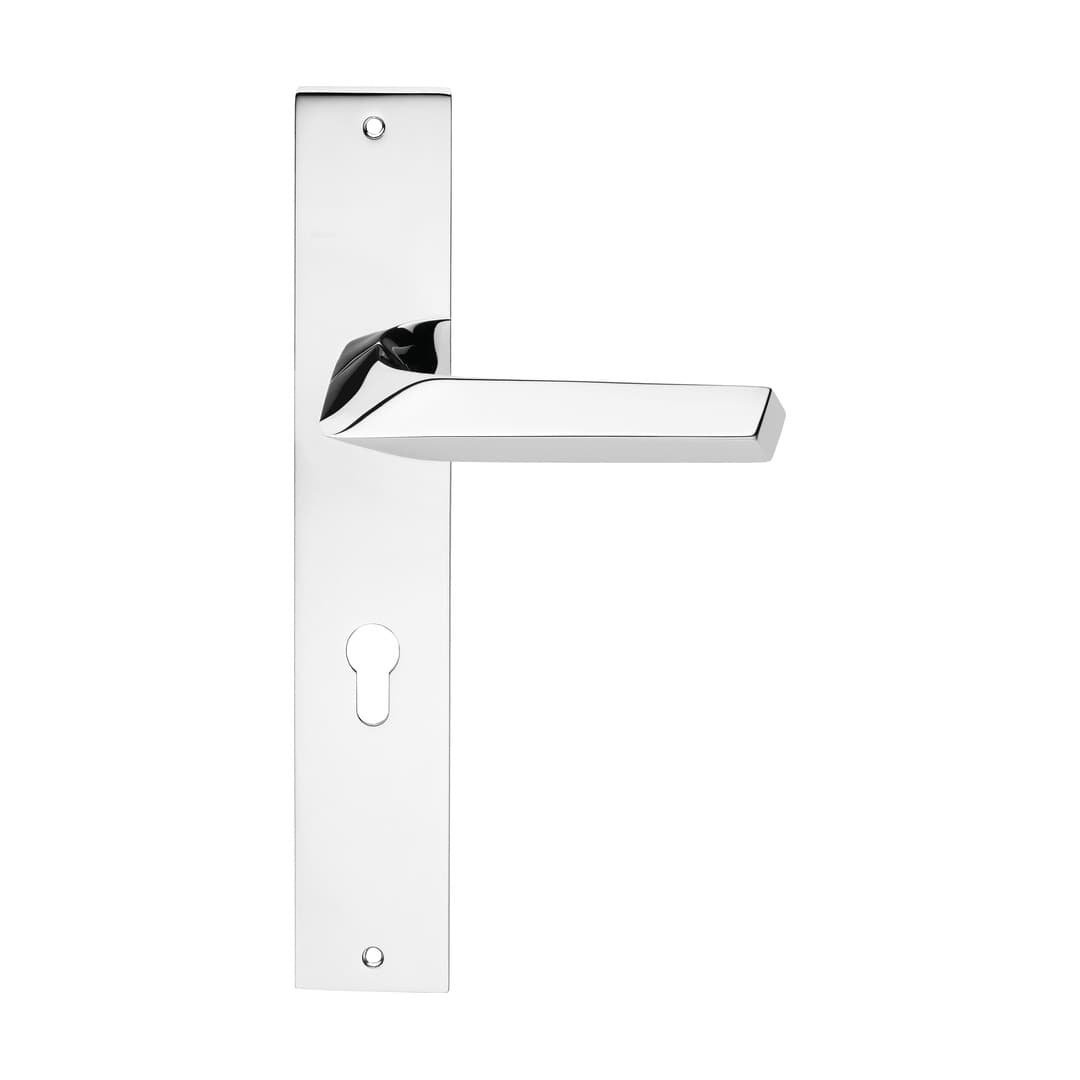 Linea Calì Rombo – Πόμολο Πόρτας Πλάκα – Door handle on plate art.1104 – Polished chrome (1420 PL CR)