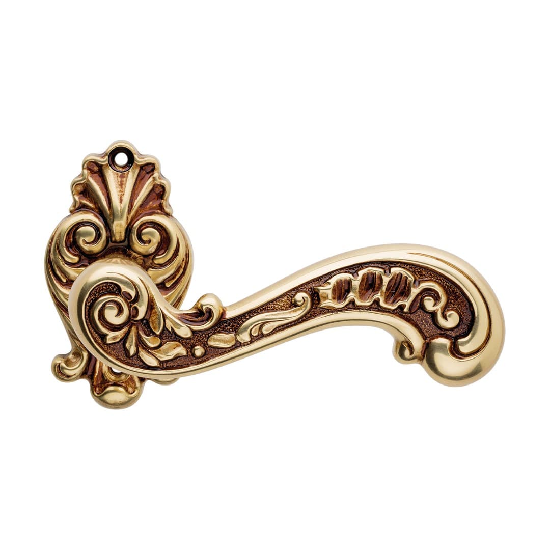 Linea Calì Barocco – Πόμολο Πόρτας Ροζέτα – Door handle on rose art.015 – French gold (1520 RB 015 OF)