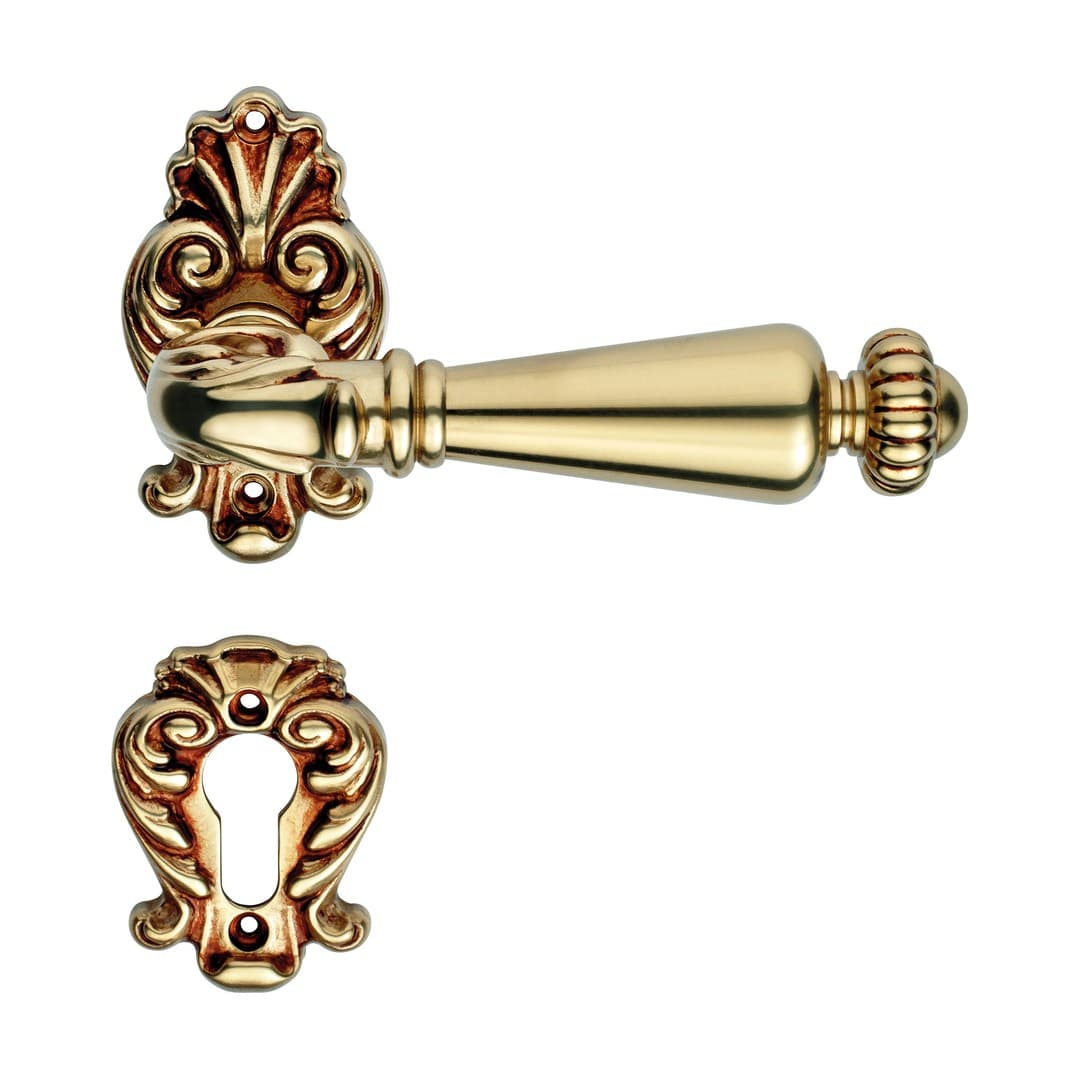 Linea Calì Ninfa – Πόμολο Πόρτας Ροζέτα – Door handle on rose art.015 – French gold (1540 RB 015 OF)