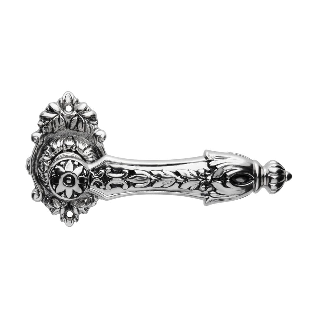 Linea Calì Arcadia – Πόμολο Πόρτας Ροζέτα – Door handle on rose art.008 – French black (1640 RB 008 NF)