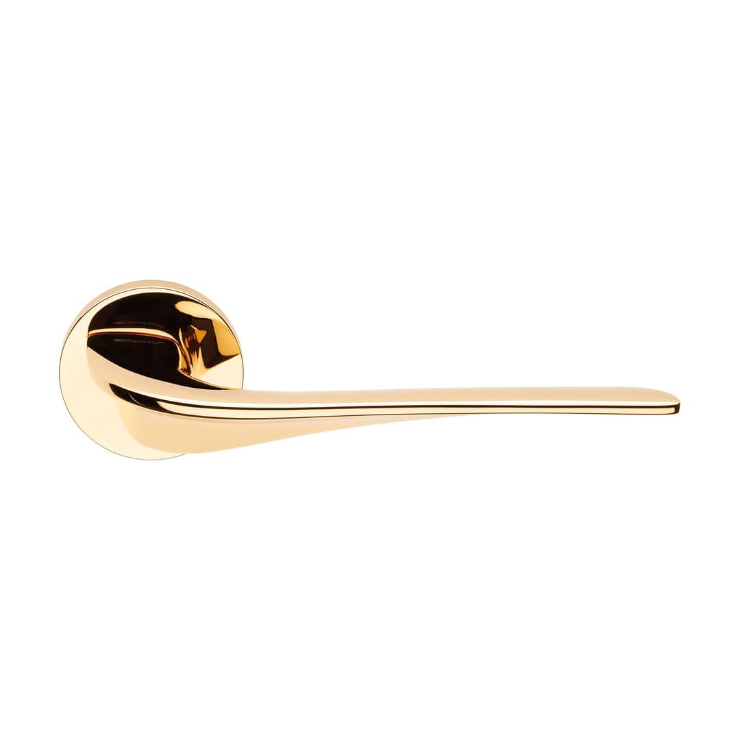 Linea Calì Wind – Πόμολο Πόρτας Ροζέτα – Door handle on reduced rose art.025 – Gold plated (1655 RB 025 OZ)