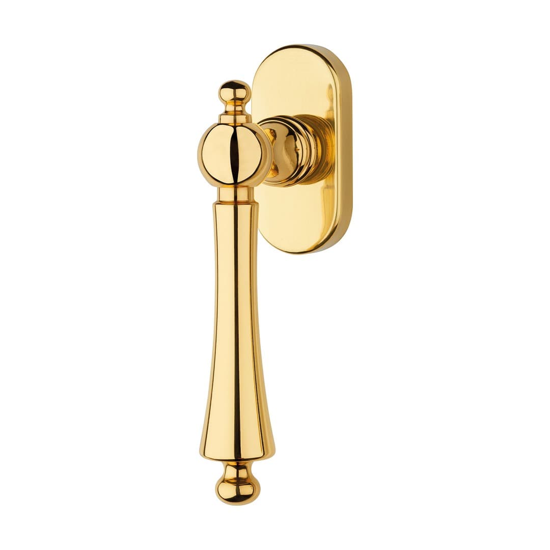 Linea Calì Heidi – Πόμολο Παραθύρου – Window handle with DK movement 4 clicks – Painted polished brass (1665 DK OL)