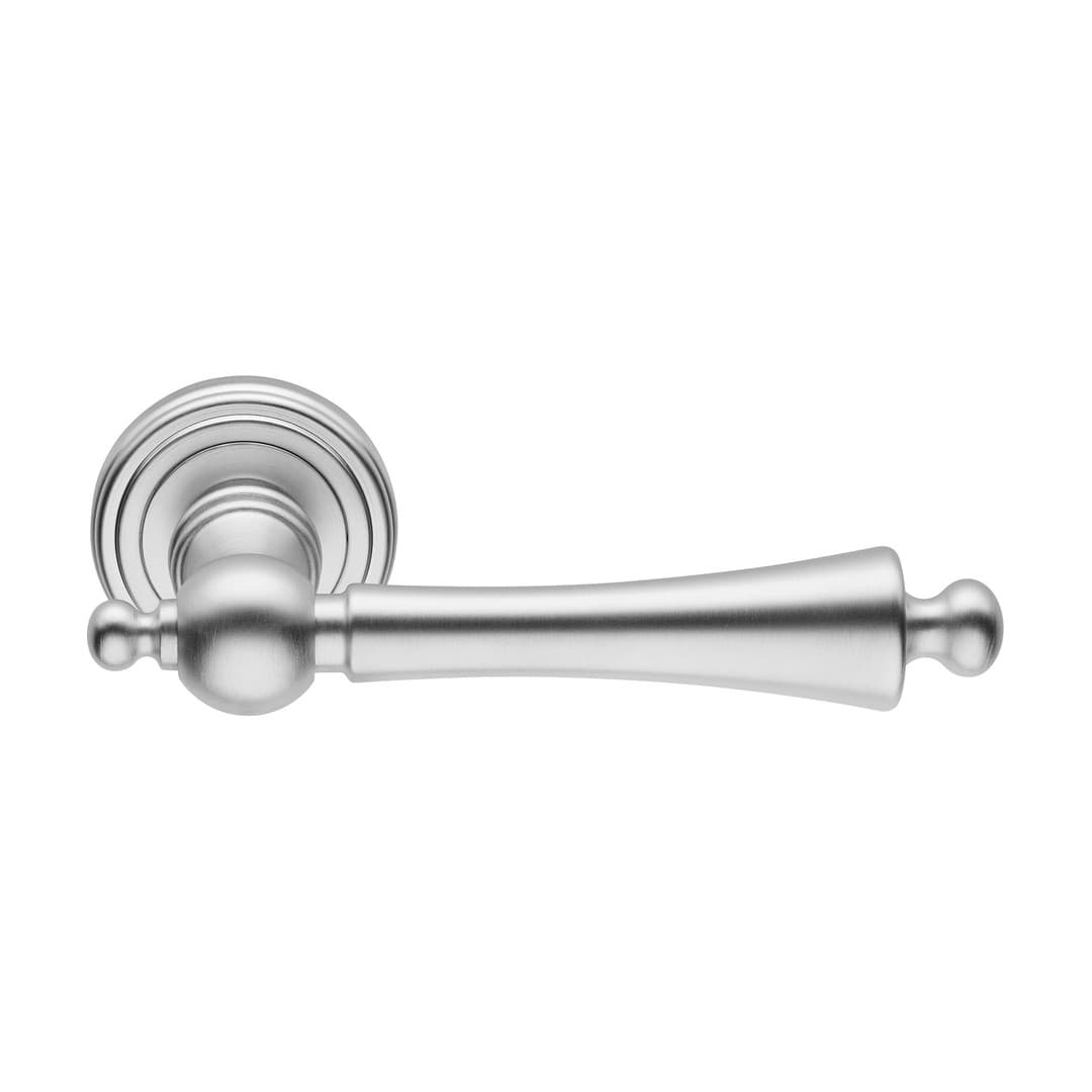 Linea Calì Heidi – Πόμολο Πόρτας Ροζέτα – Door handle on rose art.011 – Satin chrome (1665 RB 011 CS)