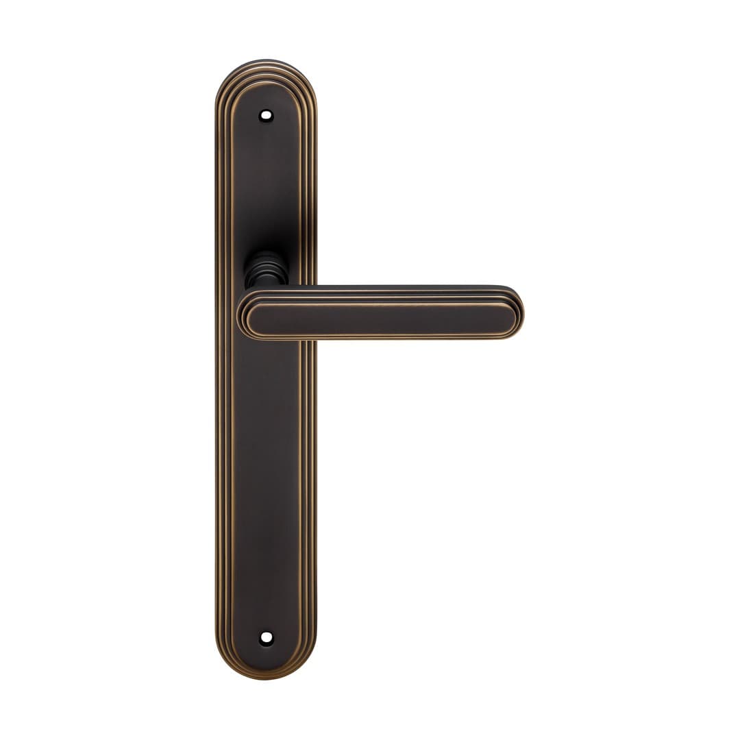 Linea Calì Chic – Πόμολο Πόρτας Πλάκα – Door handle on plate art.1670 – Matt bronze (1670 PL BM)