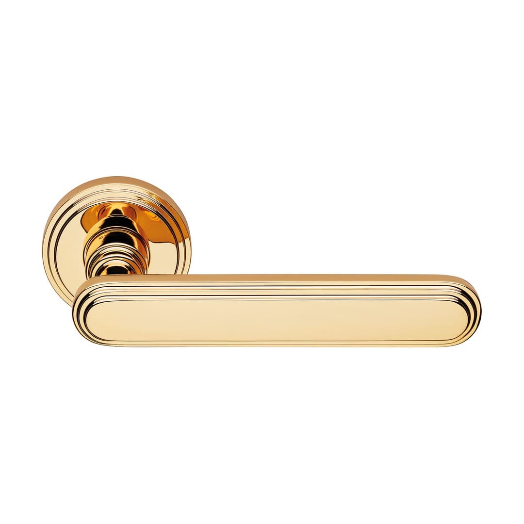Linea Calì Chic – Πόμολο Πόρτας Ροζέτα – Door handle on rose art. 004 – Gold plated (1670 RB 004 OZ)