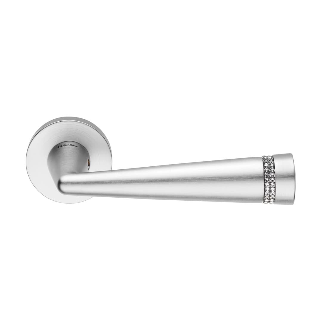 Linea Calì Led Mesh – Πόμολο Πόρτας Ροζέτα – Door handle on rose art.023 – Satin chrome (1680 RB 023 CS)