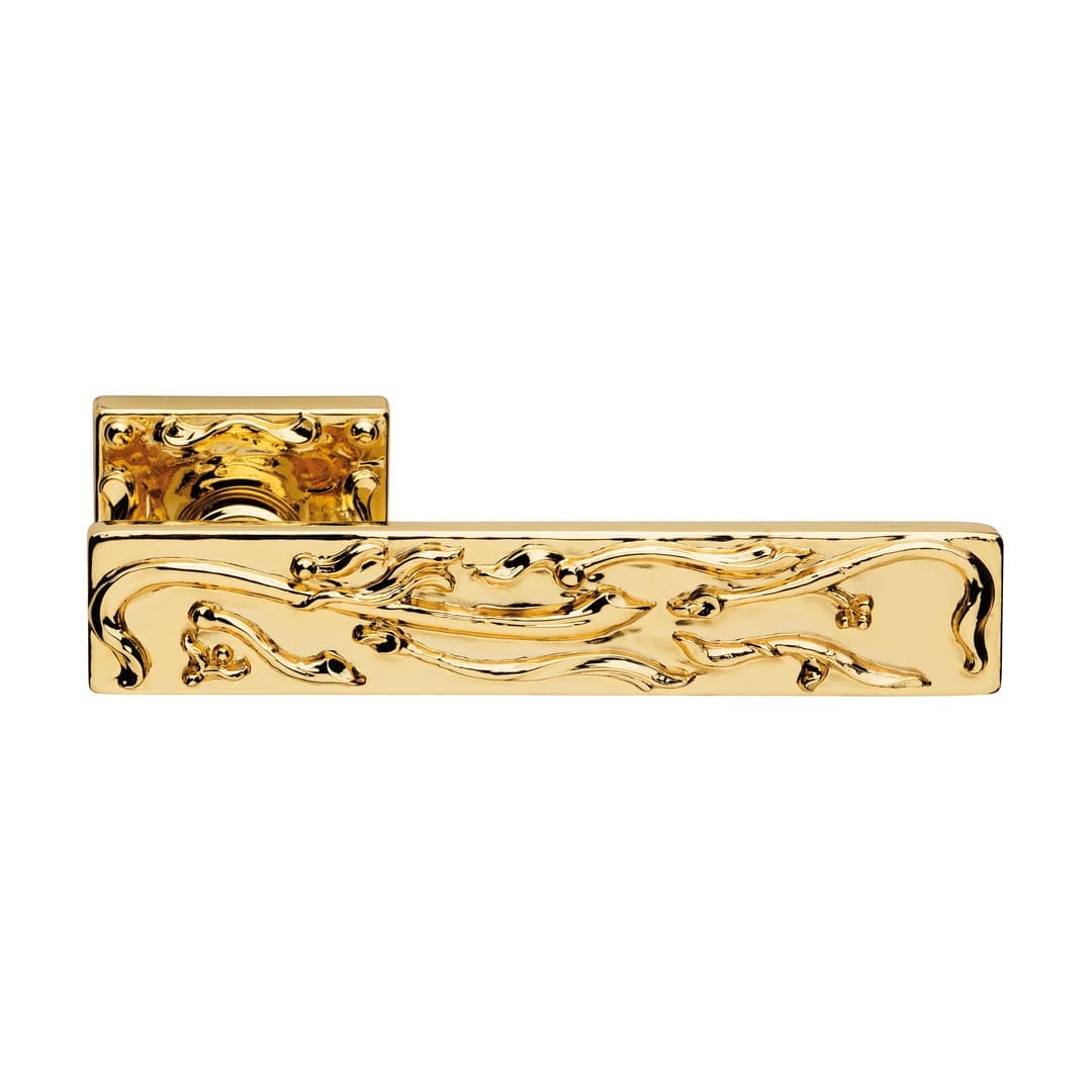 Linea Calì Frida – Πόμολο Πόρτας Ροζέτα – Door handle on rose art.007 – Gold plated (1700 RB 007 OZ)