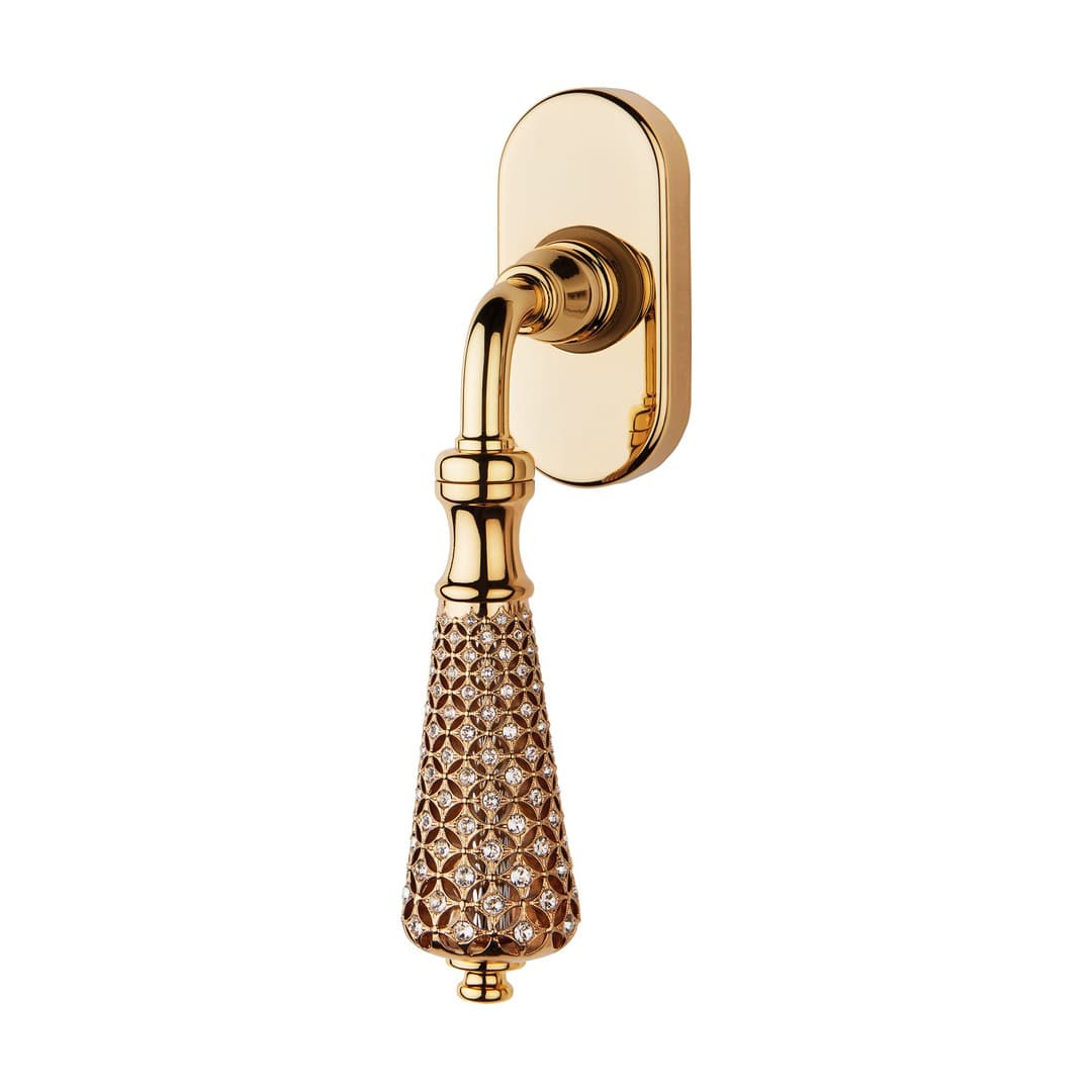 Linea Calì Sogno – Πόμολο Παραθύρου – Window handle with DK movement 4 clicks – Gold plated (1740 DK OZ)