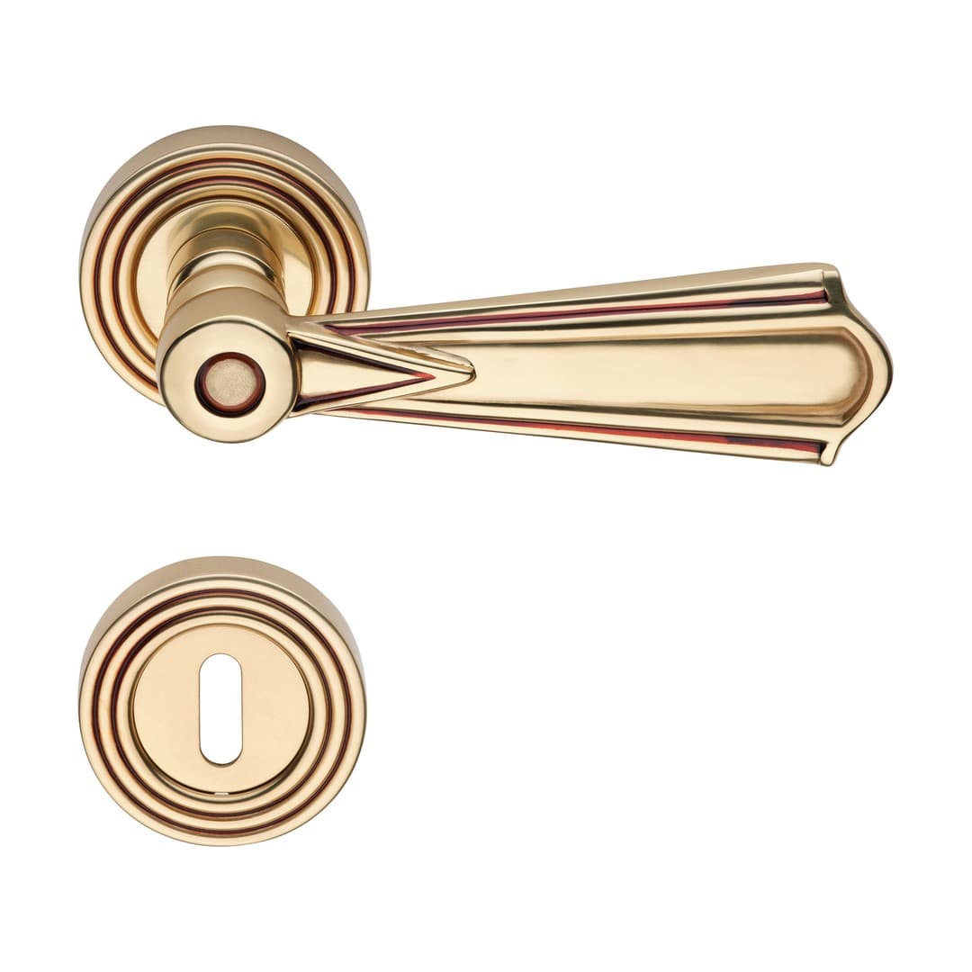 Linea Calì Madame – Πόμολο Πόρτας Ροζέτα – Door handle on rose art.112 – French gold (1770 RB 112 OF)
