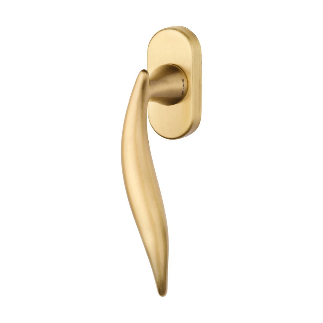 Linea Calì Vela – Πόμολο Παραθύρου – Window handle with DK movement 4 clicks – Satin brass (1805 DK OS)