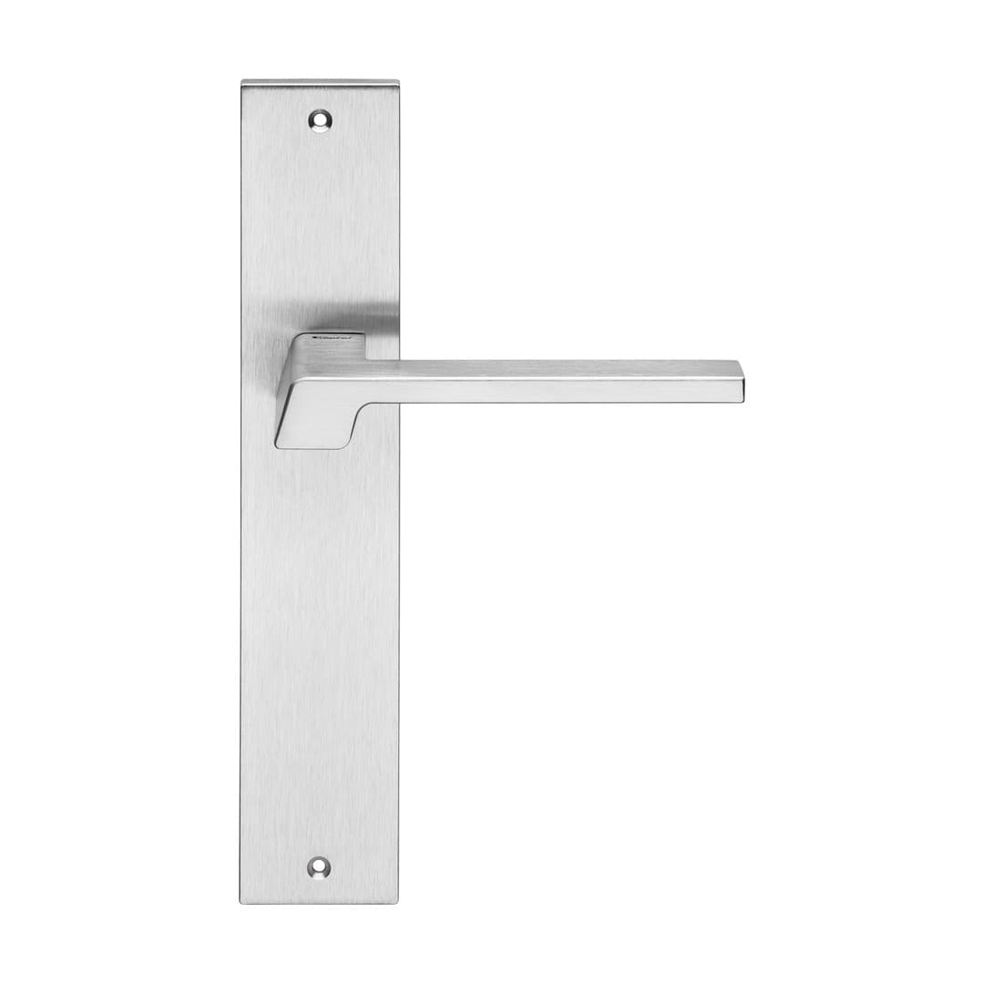 Linea Calì Stream Zincral – Πόμολο Πόρτας Πλάκα – Door handle on plate art.475 – Satin chrome (463 PL CS)