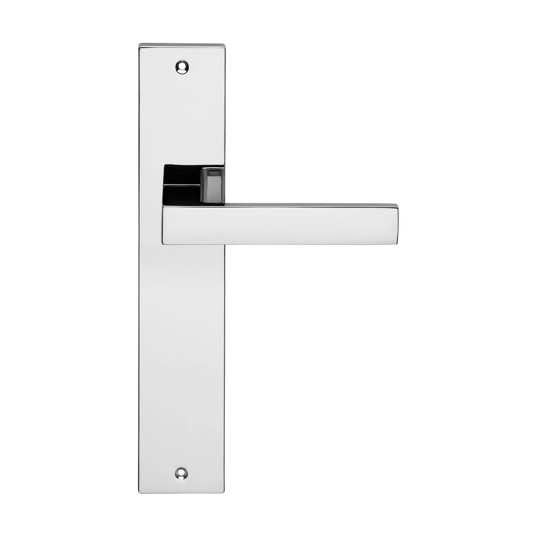 Linea Calì Corner Zincral – Πόμολο Πόρτας Πλάκα – Door handle on plate art.475 – Polished chrome (475 PL CR)