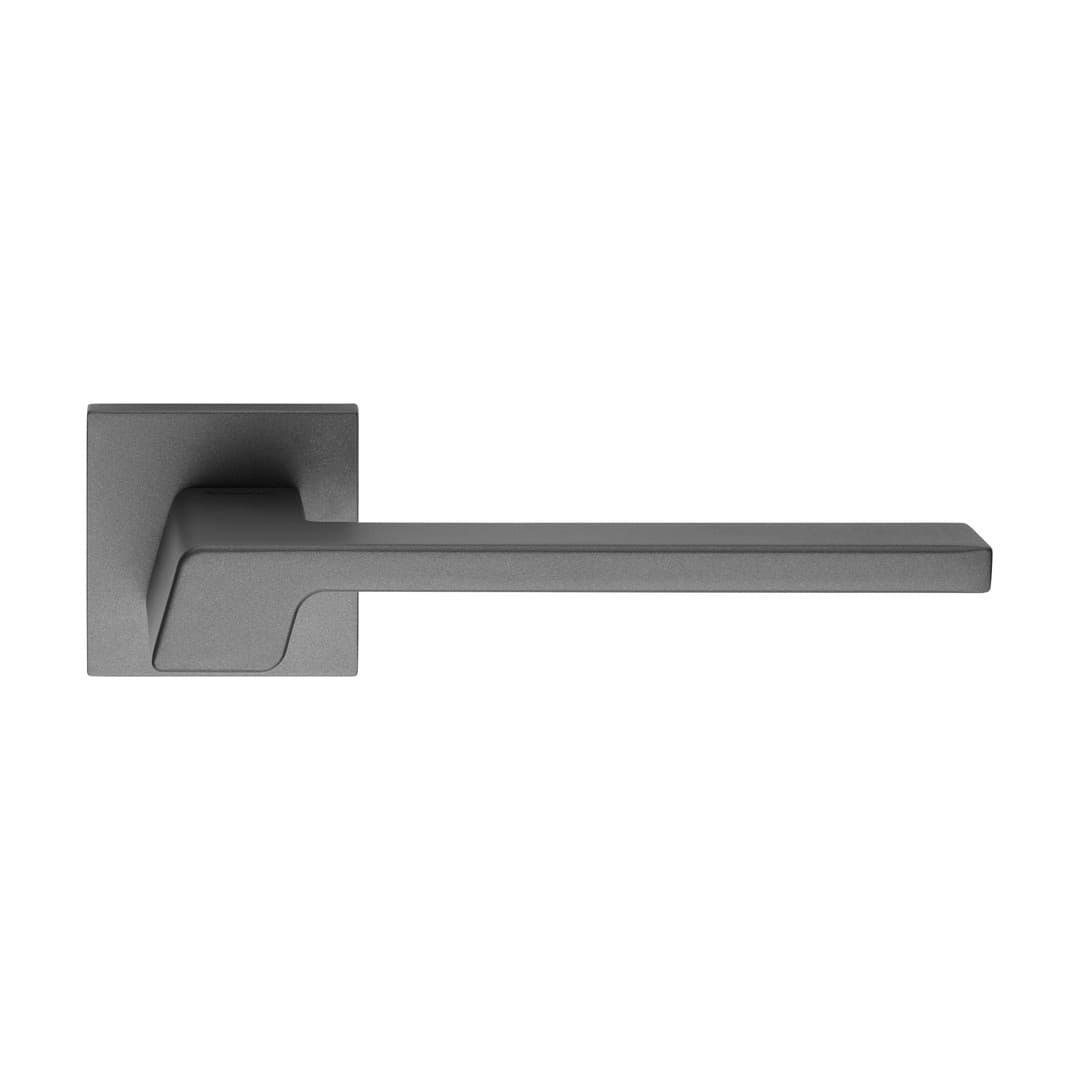Linea Calì Stream Zincral – Πόμολο Πόρτας Ροζέτα – Door handle on reduced rose art.024 – Satin anthracite (484 RB 024 AS)