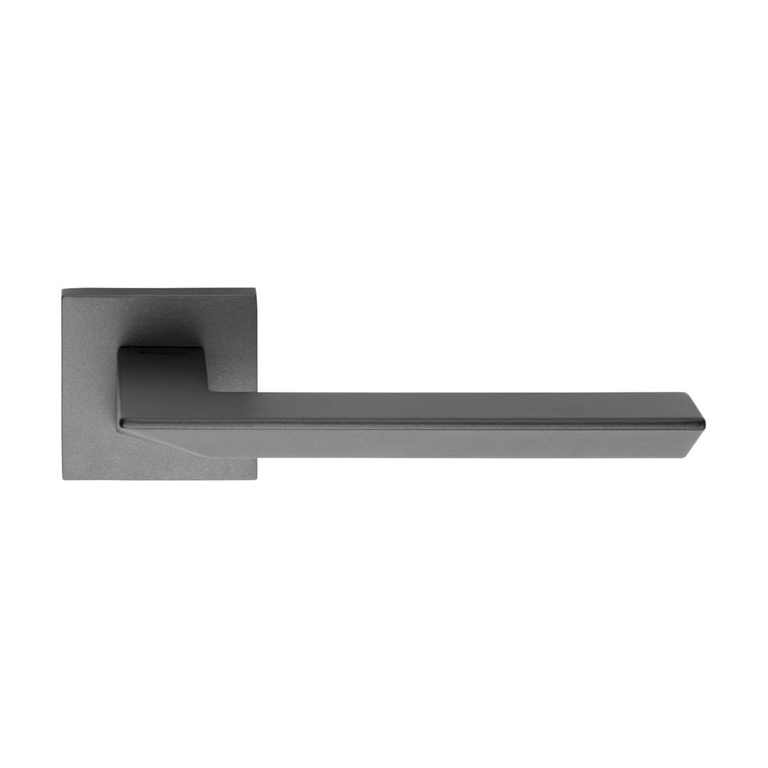 Linea Calì Trio Zincral – Πόμολο Πόρτας Ροζέτα – Door handle on reduced rose art.024 – Satin anthracite (485 RB 024 AS)