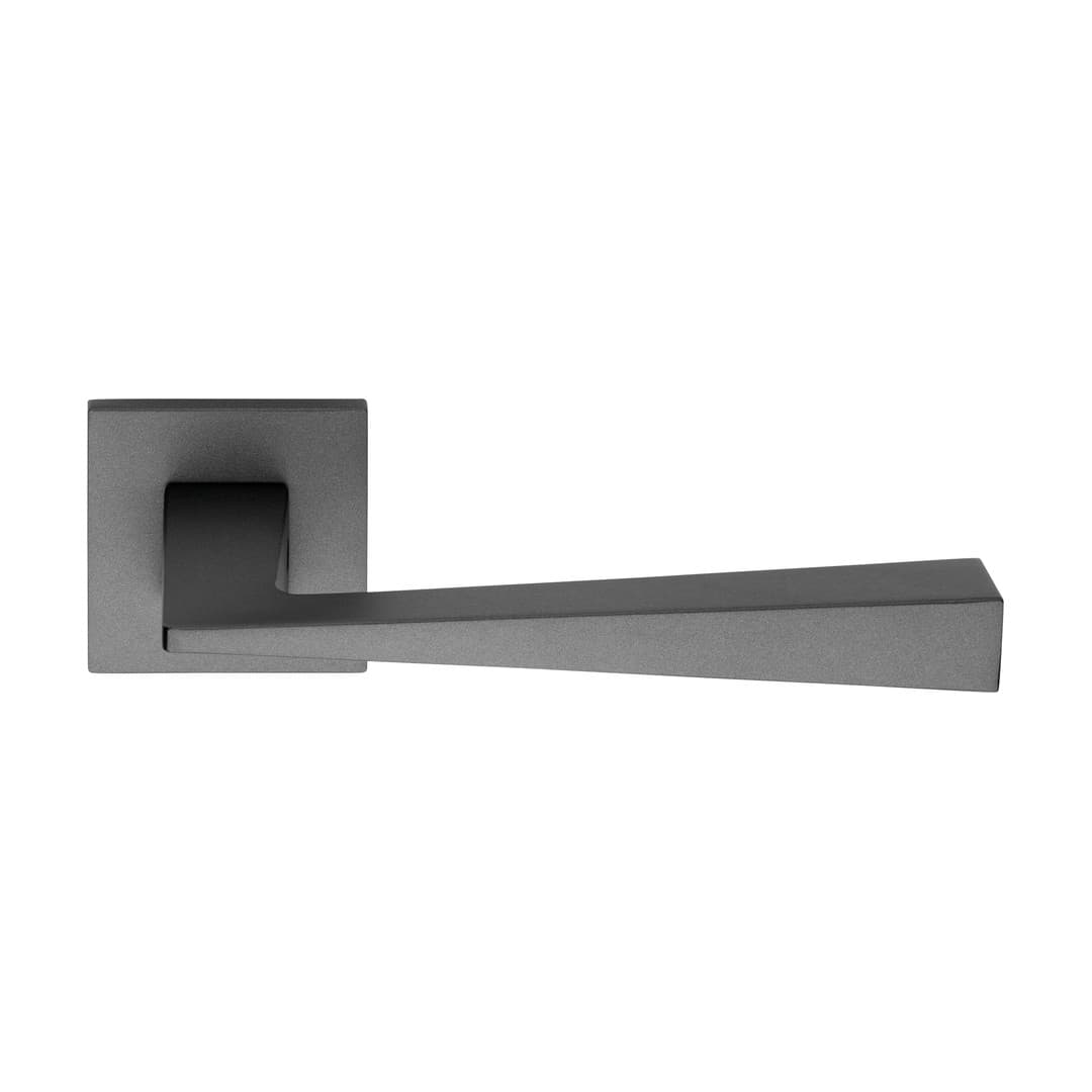 Linea Calì Conica Zincral – Πόμολο Πόρτας Ροζέτα – Door handle on reduced rose art.024 – Satin anthracite (486 RB 024 AS)