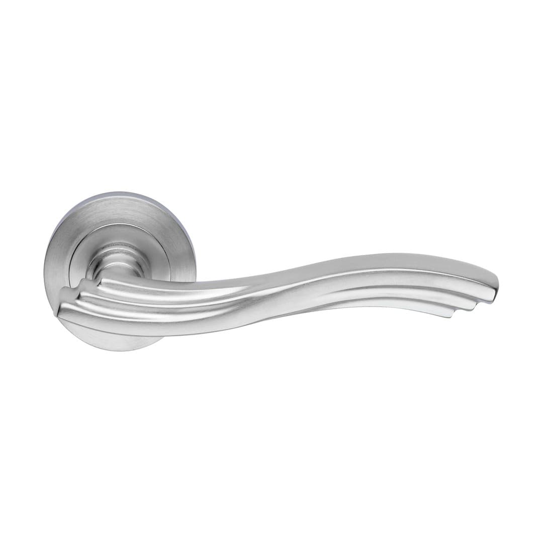 Linea Calì Marina – Πόμολο Πόρτας Ροζέτα – Door handle on rose art.102 – Satin chrome (755 RB 102 CS)