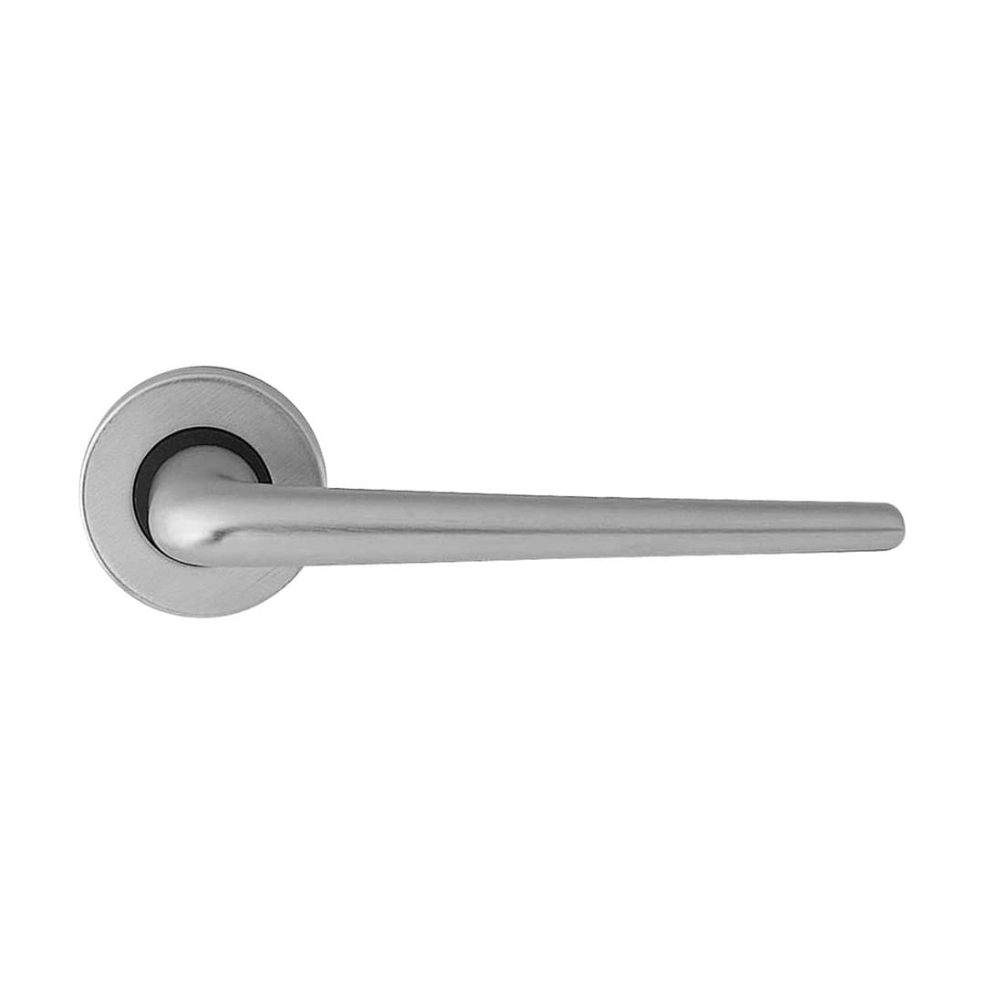 Linea Calì Brixia – Πόμολο Πόρτας Ροζέτα – Door handle on rose art.101 – Satin chrome (760 RB 101 CS)