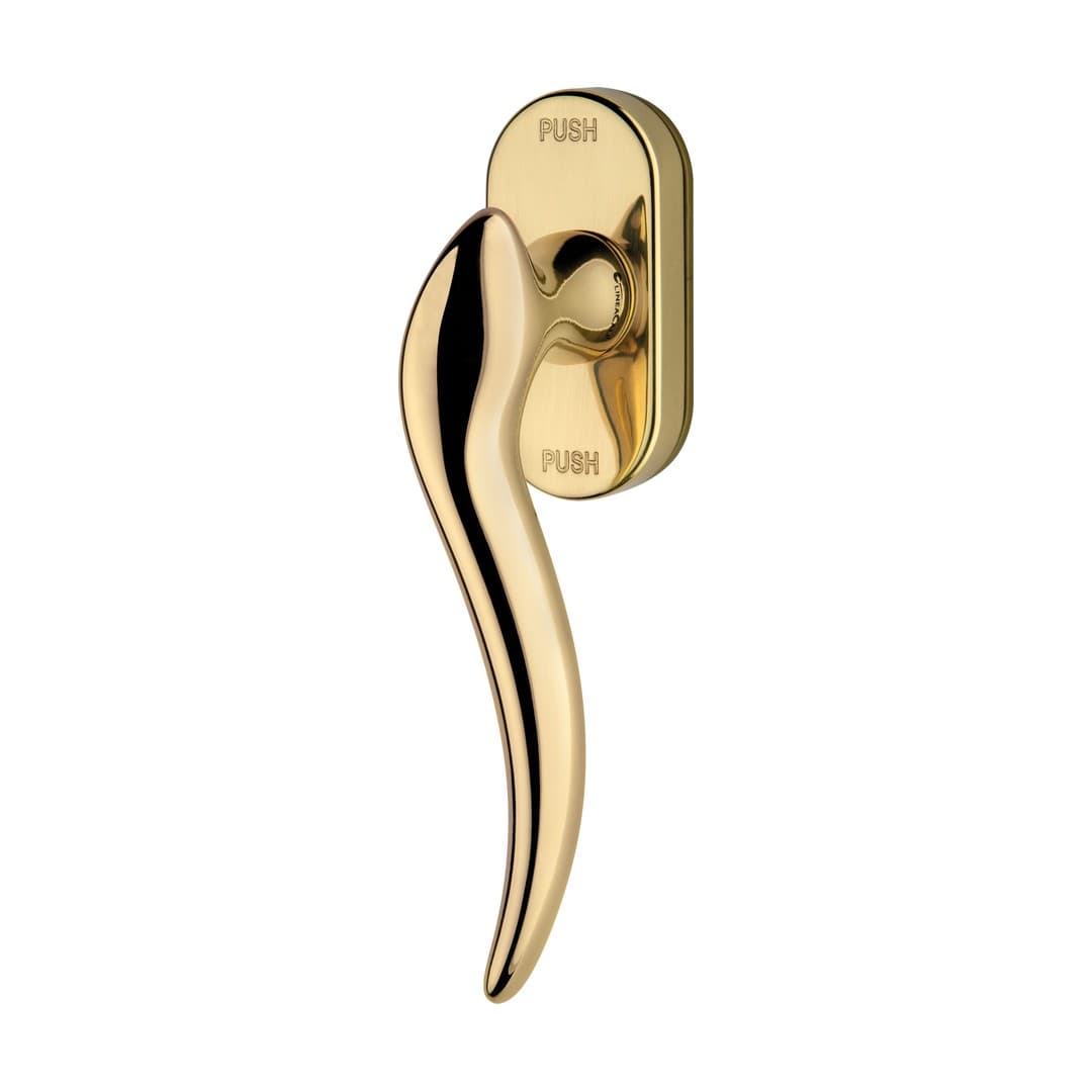 Linea Calì Libera – Πόμολο Παραθύρου – Window handle with DK SmartBlock movement – Painted polished brass (981 SK OL)