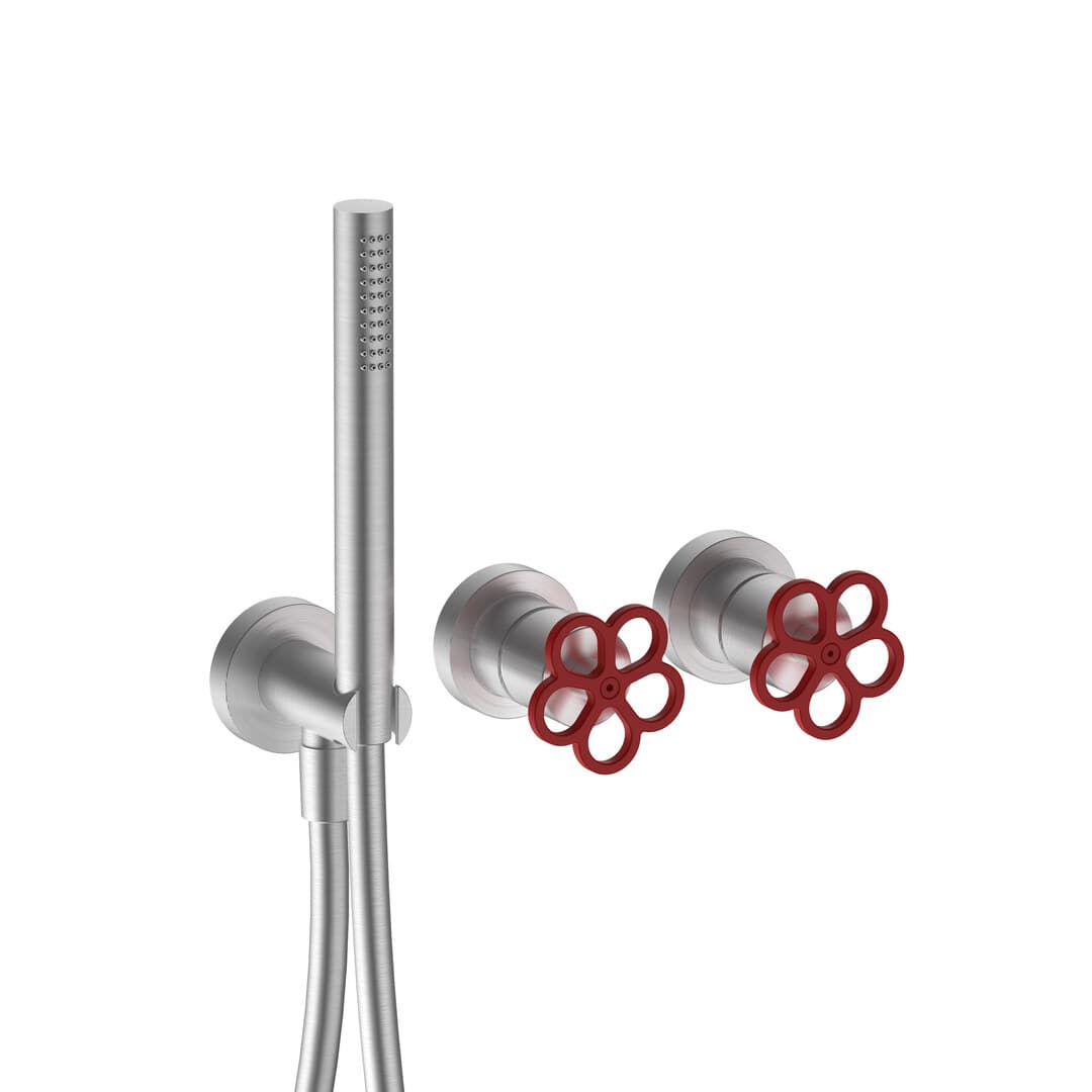 Fantini AW/PIPE – Σετ Μπαταρίας Εντοιχισμού – Brushed Stainless Steel (2093T584BO94400R084A)