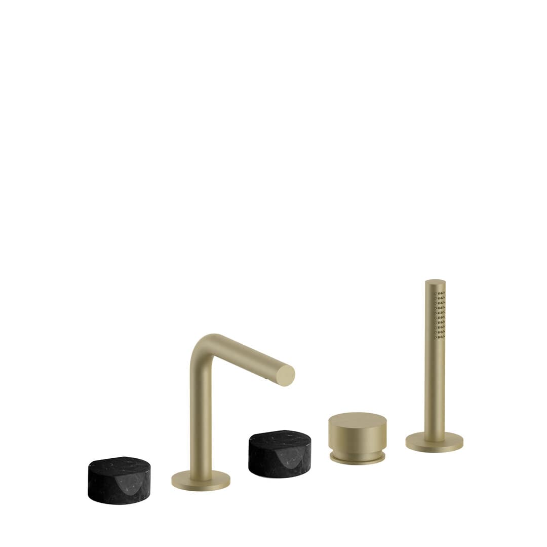 Fantini AF/21 – Μπαταρία Μπανιέρας Πάγκου – Matt British Gold PVD (27P6A265CY)