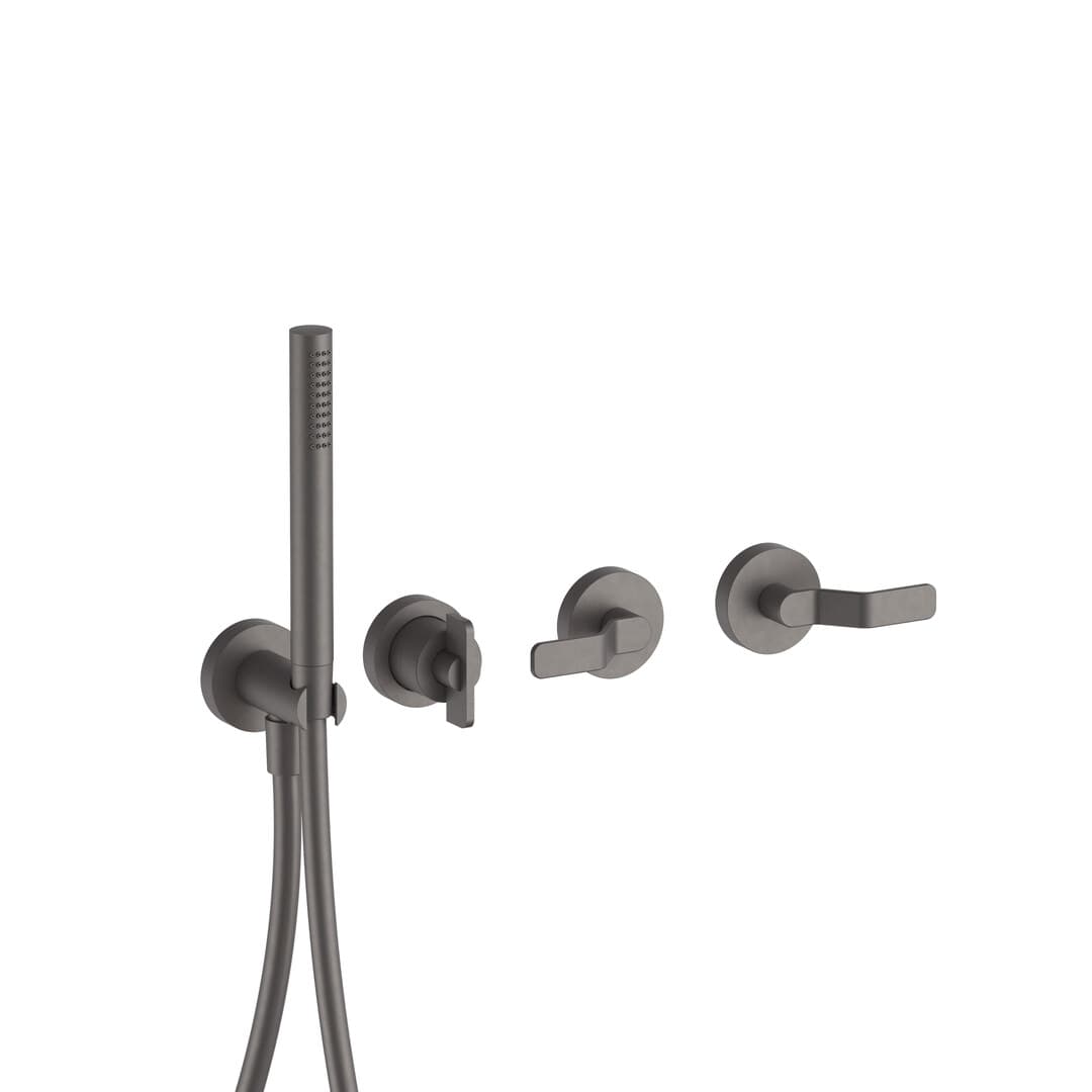 Fantini AL/GARDEN – Μπαταρία Λουτρού – Matt Gun Metal PVD (28P5Y417B4400R117A)