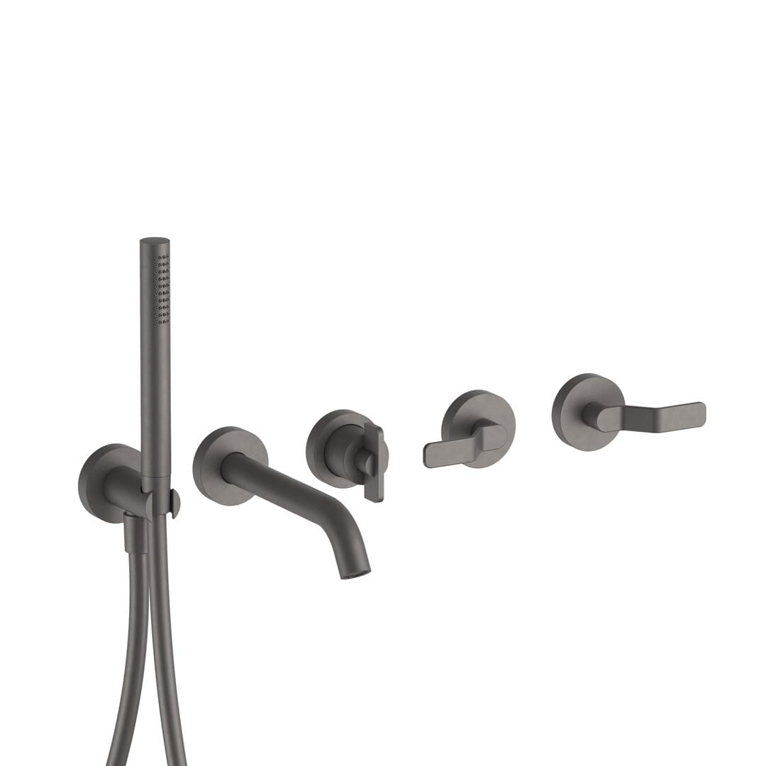 Fantini AL/GARDEN – Μπαταρία Λουτρού – Matt Gun Metal PVD (28P5Y419B4400R119A)
