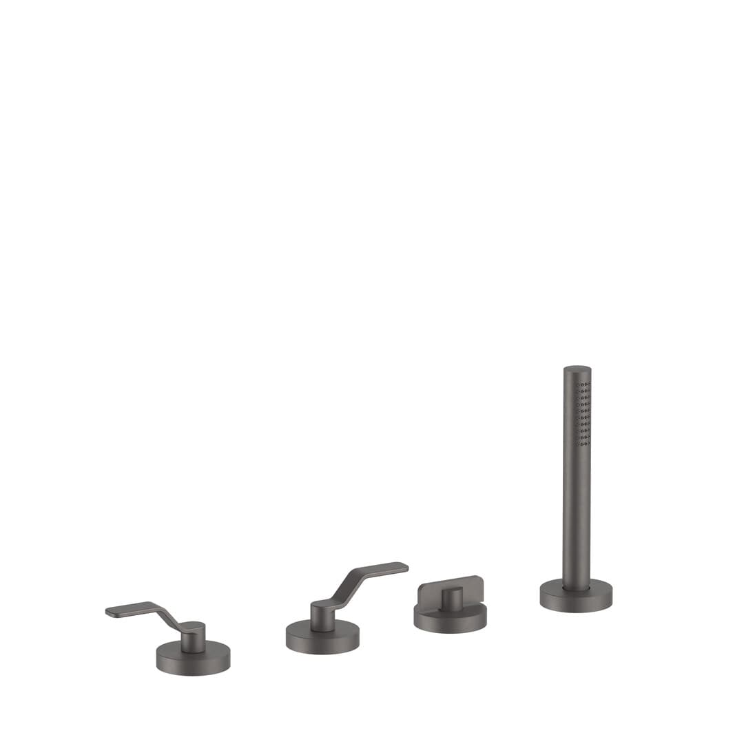 Fantini AL/GARDEN – Μπαταρία Μπανιέρας Πάγκου – Matt Gun Metal PVD (28P5Y467)