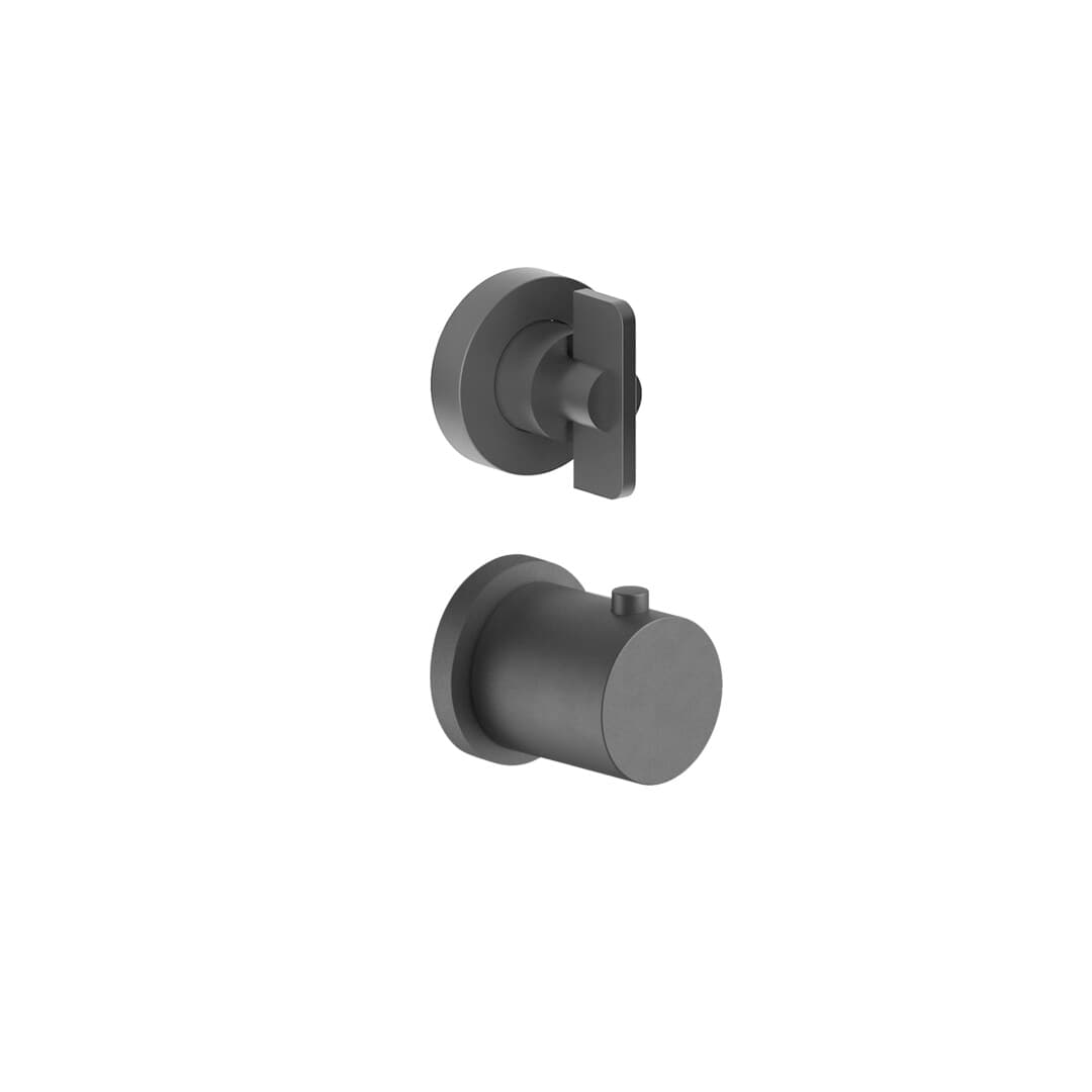 Fantini AL/GARDEN – Σετ Μπαταρίας Εντοιχισμού – Matt Gun Metal PVD (28P5Y523B4400M523A)