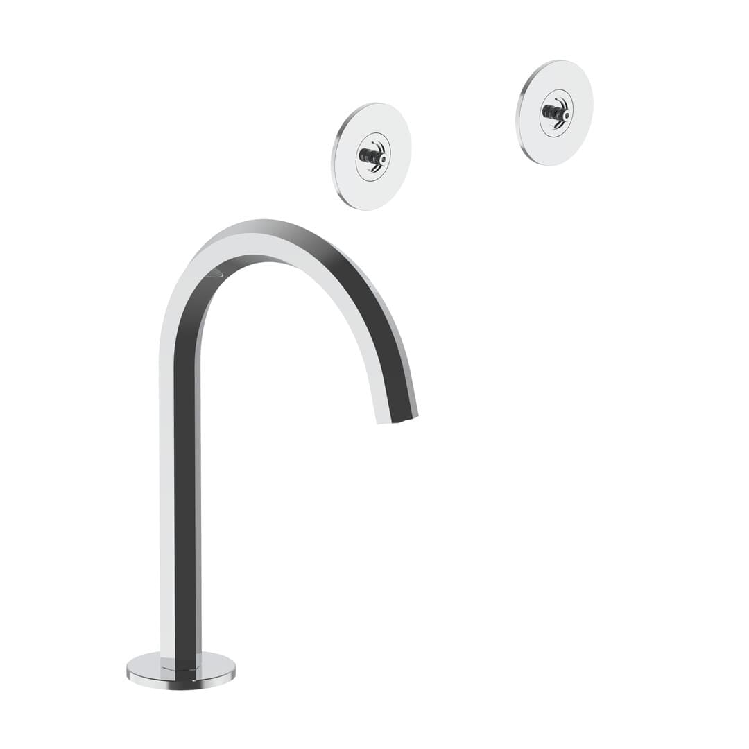 Fantini Venezia – Σετ Μπαταρίας Εντοιχισμού – Chrome (2902N458SWB4400R011A)