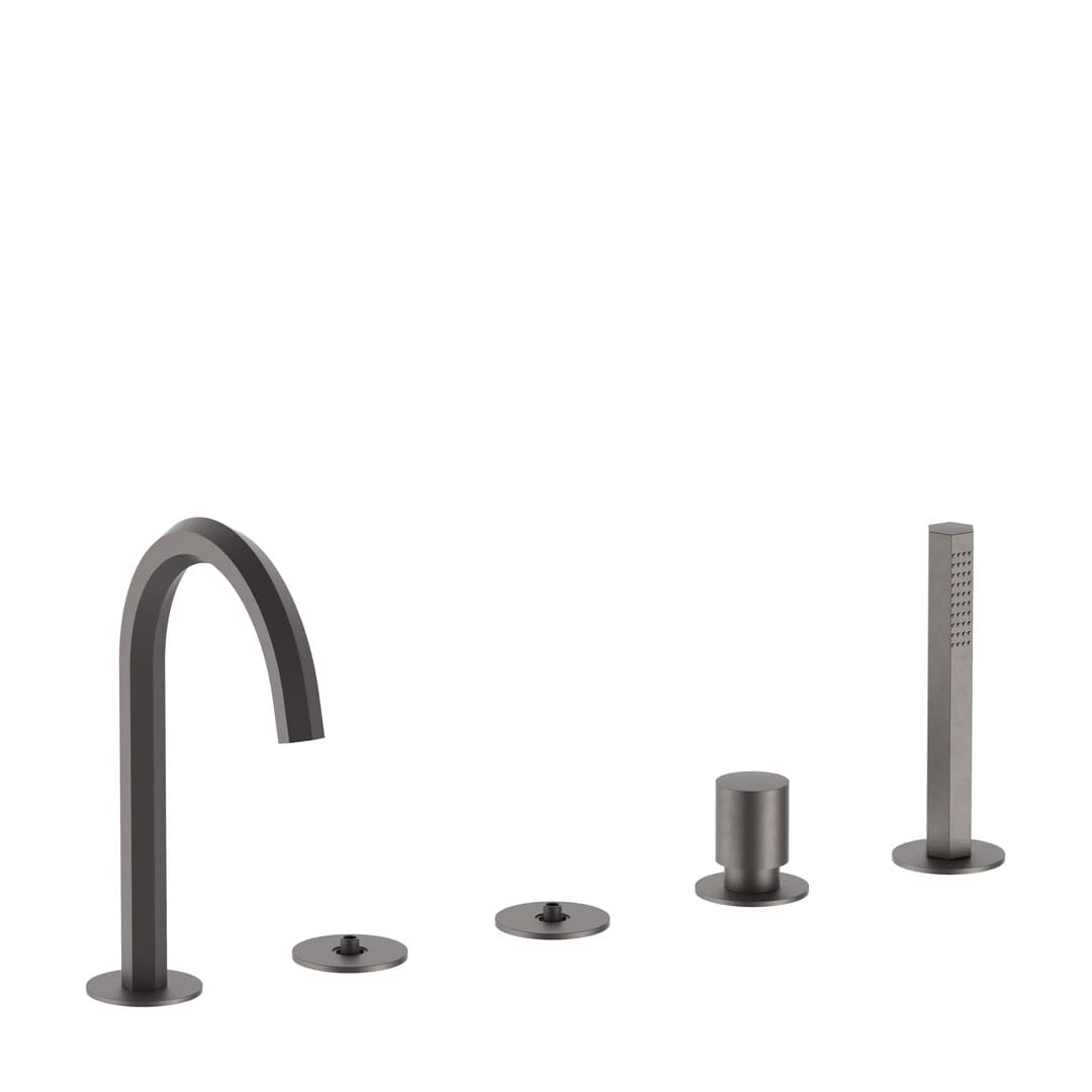 Fantini Venezia – Μπαταρία Μπανιέρας Πάγκου – Matt Gun Metal PVD (29P5N465S)