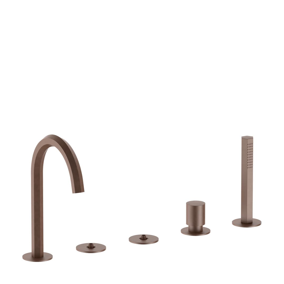 Fantini Venezia By Venini – Μπαταρία Μπανιέρας Πάγκου – Matt Copper PVD (29P9S765S)
