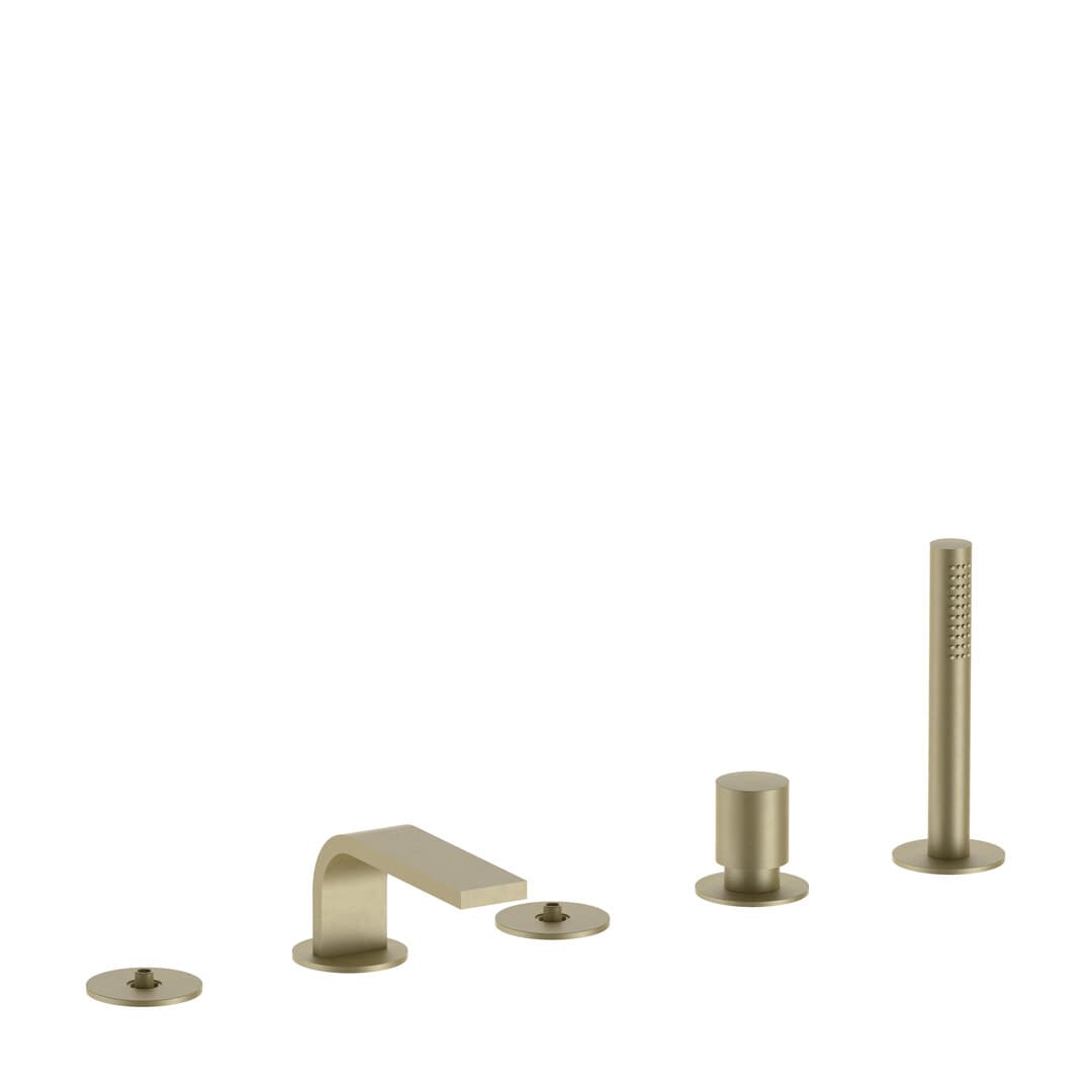 Fantini Venezia By Venini – Μπαταρία Λουτρού – Matt British Gold PVD (29P6S865S)