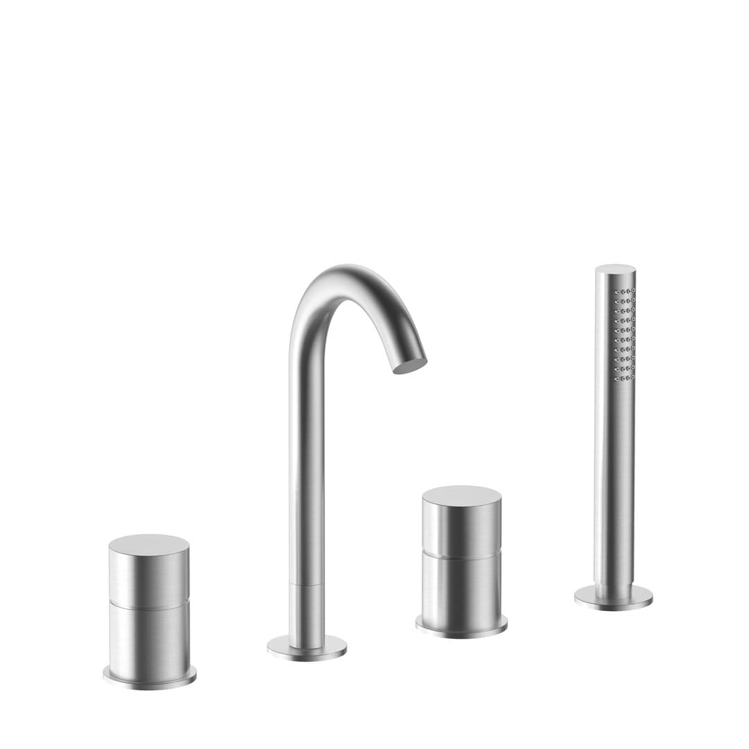 Fantini AA/27 – Μπαταρία Λουτρού – Brushed Stainless Steel (3393Y065)